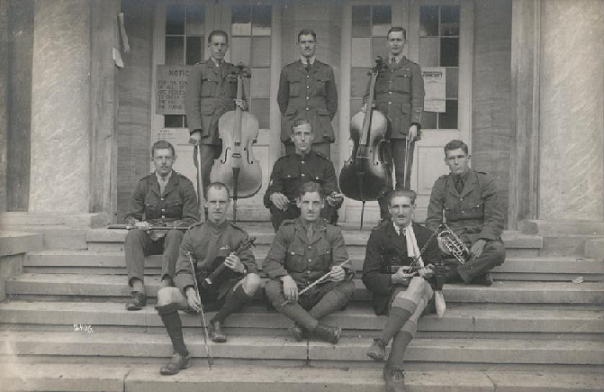 Gordon Jacob and his orchestra at Bad Colbert 1918, courtesy of GordonJacob.org