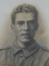 Pencil sketch of George Jerrard Wilkinson, 1916, courtesy Pauline1956, http://1914-1918.invisionzone.com/